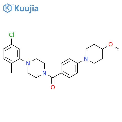 1-(5-chloro-2-methylphenyl)-4-[4-(4-methoxypiperidin-1-yl)benzoyl]piperazine structure