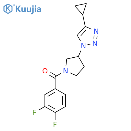 4-cyclopropyl-1-1-(3,4-difluorobenzoyl)pyrrolidin-3-yl-1H-1,2,3-triazole structure