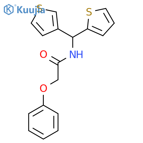 2-phenoxy-N-(thiophen-2-yl)(thiophen-3-yl)methylacetamide structure