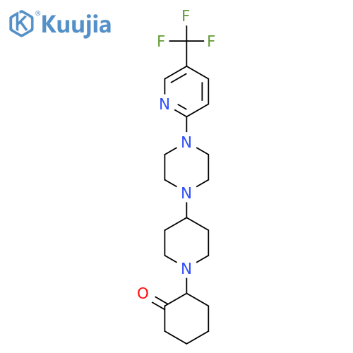 2-(4-{4-5-(trifluoromethyl)pyridin-2-ylpiperazin-1-yl}piperidin-1-yl)cyclohexan-1-one structure