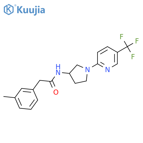 2-(3-methylphenyl)-N-{1-5-(trifluoromethyl)pyridin-2-ylpyrrolidin-3-yl}acetamide structure