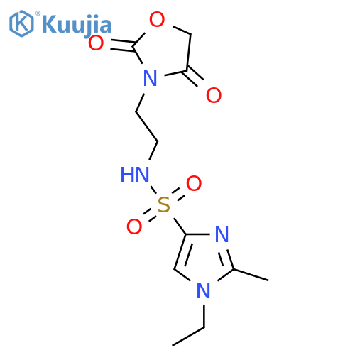 N-2-(2,4-dioxo-1,3-oxazolidin-3-yl)ethyl-1-ethyl-2-methyl-1H-imidazole-4-sulfonamide structure