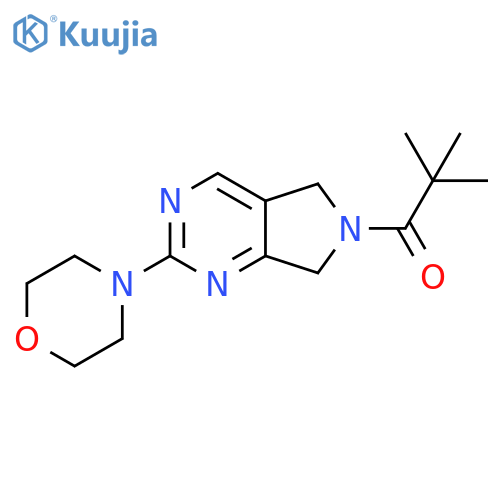 2,2-dimethyl-1-[2-(morpholin-4-yl)-5H,6H,7H-pyrrolo[3,4-d]pyrimidin-6-yl]propan-1-one structure