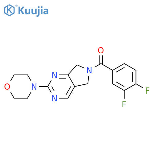 4-[6-(3,4-difluorobenzoyl)-5H,6H,7H-pyrrolo[3,4-d]pyrimidin-2-yl]morpholine structure
