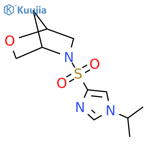 5-{[1-(propan-2-yl)-1H-imidazol-4-yl]sulfonyl}-2-oxa-5-azabicyclo[2.2.1]heptane structure
