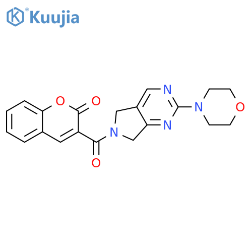 3-[2-(morpholin-4-yl)-5H,6H,7H-pyrrolo[3,4-d]pyrimidine-6-carbonyl]-2H-chromen-2-one structure