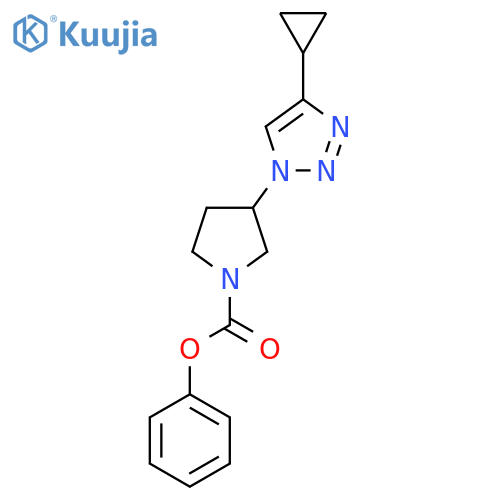 phenyl 3-(4-cyclopropyl-1H-1,2,3-triazol-1-yl)pyrrolidine-1-carboxylate structure
