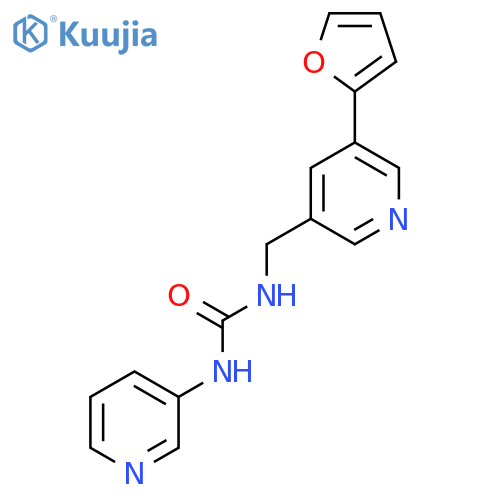 3-{5-(furan-2-yl)pyridin-3-ylmethyl}-1-(pyridin-3-yl)urea structure