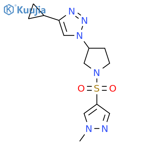 4-cyclopropyl-1-{1-(1-methyl-1H-pyrazol-4-yl)sulfonylpyrrolidin-3-yl}-1H-1,2,3-triazole structure