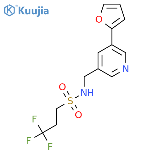 3,3,3-trifluoro-N-{5-(furan-2-yl)pyridin-3-ylmethyl}propane-1-sulfonamide structure