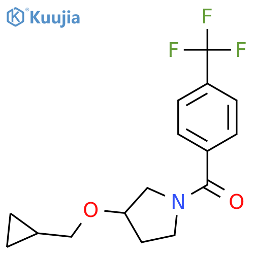 3-(cyclopropylmethoxy)-1-[4-(trifluoromethyl)benzoyl]pyrrolidine structure