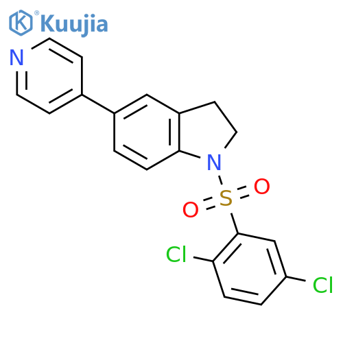 1-((2,5-Dichlorophenyl)sulfonyl)-5-(pyridin-4-yl)indoline structure