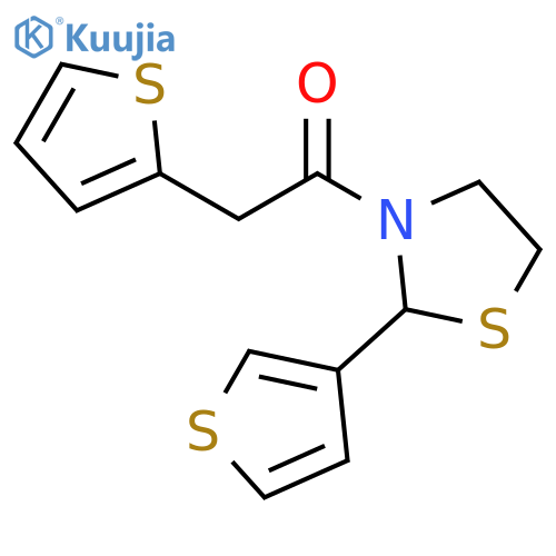 2-(2-Thienyl)-1-[2-(3-thienyl)-3-thiazolidinyl]ethanone structure