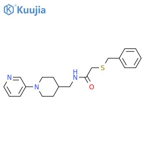 2-benzylsulfanyl-N-[(1-pyridin-3-ylpiperidin-4-yl)methyl]acetamide structure