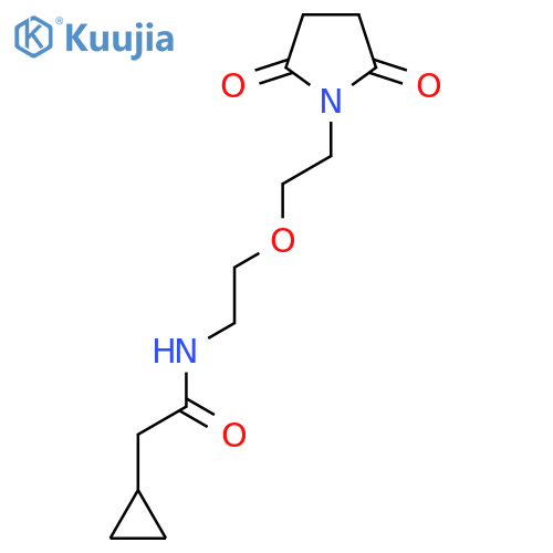 2-cyclopropyl-N-{2-2-(2,5-dioxopyrrolidin-1-yl)ethoxyethyl}acetamide structure