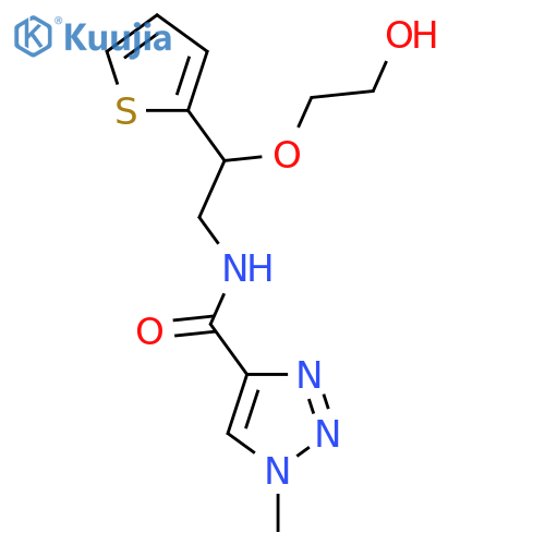 N-2-(2-hydroxyethoxy)-2-(thiophen-2-yl)ethyl-1-methyl-1H-1,2,3-triazole-4-carboxamide structure