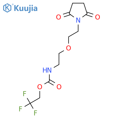 2,2,2-trifluoroethyl N-{2-2-(2,5-dioxopyrrolidin-1-yl)ethoxyethyl}carbamate structure
