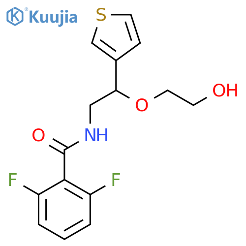 2,6-difluoro-N-2-(2-hydroxyethoxy)-2-(thiophen-3-yl)ethylbenzamide structure