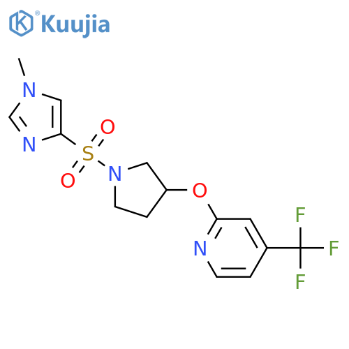 2-[1-(1-methylimidazol-4-yl)sulfonylpyrrolidin-3-yl]oxy-4-(trifluoromethyl)pyridine structure