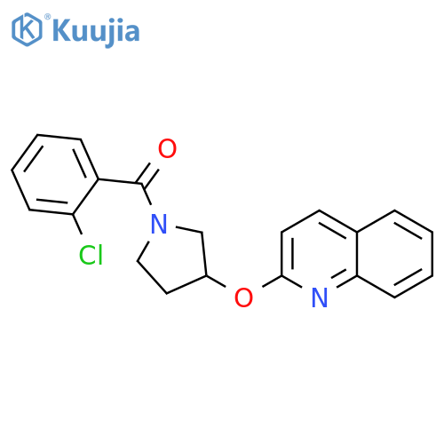 (2-chlorophenyl)-(3-quinolin-2-yloxypyrrolidin-1-yl)methanone structure
