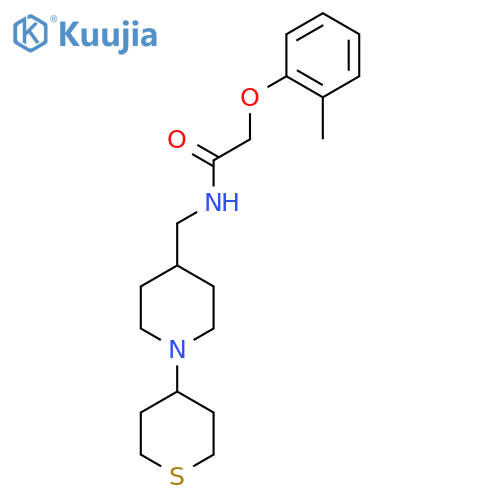 N-((1-(tetrahydro-2H-thiopyran-4-yl)piperidin-4-yl)methyl)-2-(o-tolyloxy)acetamide structure