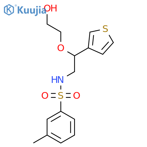2-2-(3-methylbenzenesulfonamido)-1-(thiophen-3-yl)ethoxyethan-1-ol structure
