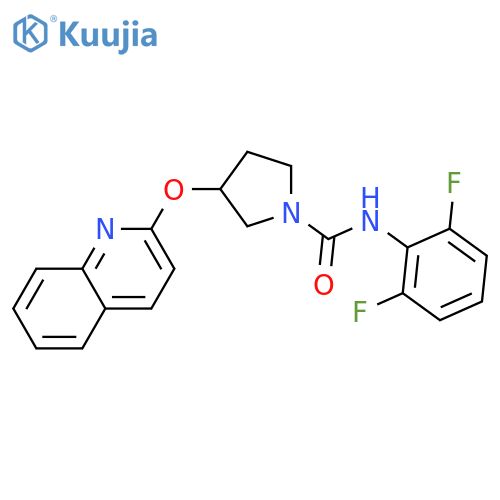 N-(2,6-difluorophenyl)-3-quinolin-2-yloxypyrrolidine-1-carboxamide structure