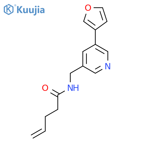 N-{5-(furan-3-yl)pyridin-3-ylmethyl}pent-4-enamide structure