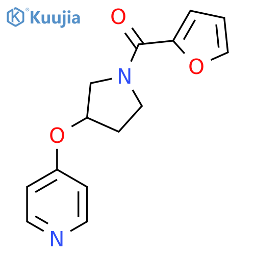 Furan-2-yl(3-(pyridin-4-yloxy)pyrrolidin-1-yl)methanone structure