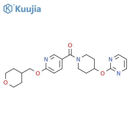 [6-(oxan-4-ylmethoxy)pyridin-3-yl]-(4-pyrimidin-2-yloxypiperidin-1-yl)methanone structure