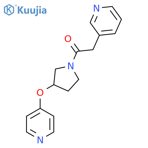 2-(Pyridin-3-yl)-1-(3-(pyridin-4-yloxy)pyrrolidin-1-yl)ethanone structure