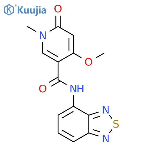 N-(benzo[c][1,2,5]thiadiazol-4-yl)-4-methoxy-1-methyl-6-oxo-1,6-dihydropyridine-3-carboxamide structure