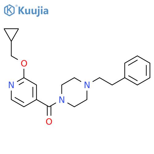 [2-(cyclopropylmethoxy)pyridin-4-yl]-[4-(2-phenylethyl)piperazin-1-yl]methanone structure
