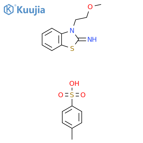 3-(2-methoxyethyl)-2,3-dihydro-1,3-benzothiazol-2-imine; 4-methylbenzene-1-sulfonic acid structure