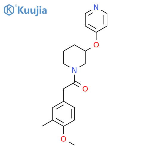 2-(4-methoxy-3-methylphenyl)-1-3-(pyridin-4-yloxy)piperidin-1-ylethan-1-one structure