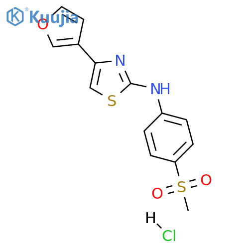 4-(furan-3-yl)-N-(4-methylsulfonylphenyl)-1,3-thiazol-2-amine:hydrochloride structure