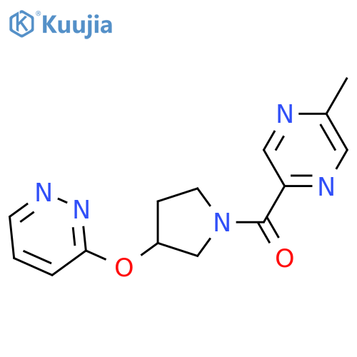 2-methyl-5-[3-(pyridazin-3-yloxy)pyrrolidine-1-carbonyl]pyrazine structure