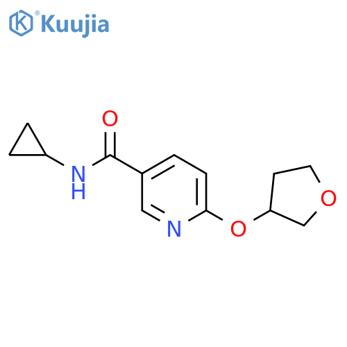 N-cyclopropyl-6-(oxolan-3-yloxy)pyridine-3-carboxamide structure