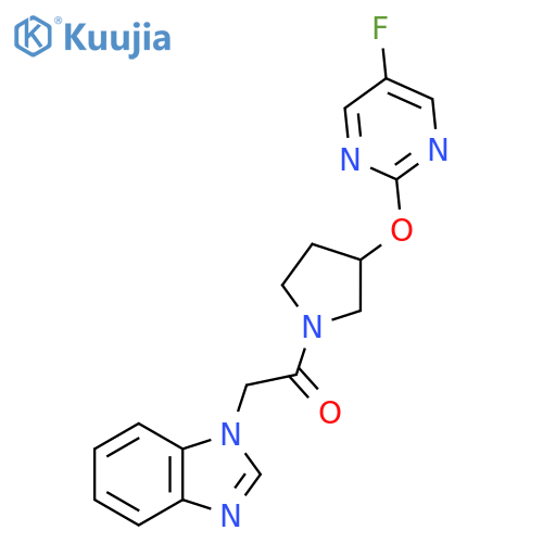 2-(1H-benzo[d]imidazol-1-yl)-1-(3-((5-fluoropyrimidin-2-yl)oxy)pyrrolidin-1-yl)ethanone structure
