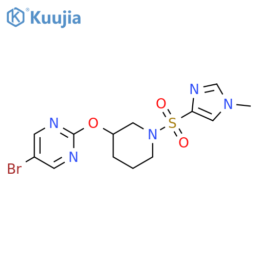 5-bromo-2-({1-[(1-methyl-1H-imidazol-4-yl)sulfonyl]piperidin-3-yl}oxy)pyrimidine structure