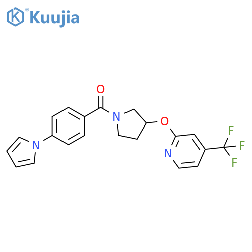 [4-(1H-Pyrrol-1-yl)phenyl][3-[[4-(trifluoromethyl)-2-pyridinyl]oxy]-1-pyrrolidinyl]methanone structure