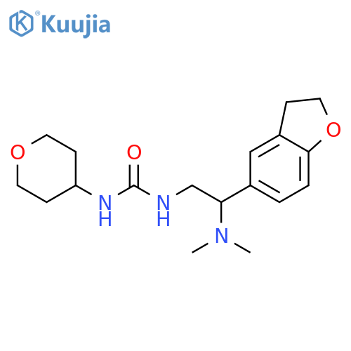3-[2-(2,3-dihydro-1-benzofuran-5-yl)-2-(dimethylamino)ethyl]-1-(oxan-4-yl)urea structure