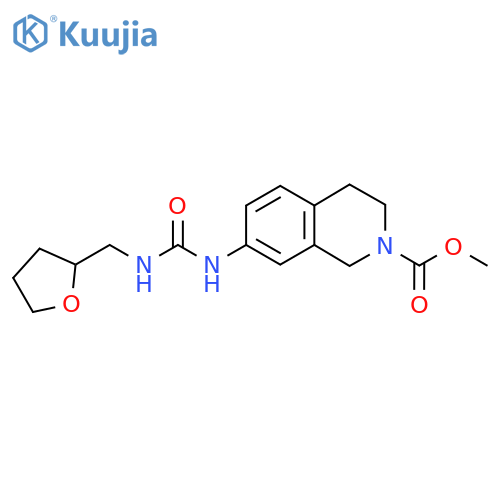 methyl 7-({[(oxolan-2-yl)methyl]carbamoyl}amino)-1,2,3,4-tetrahydroisoquinoline-2-carboxylate structure
