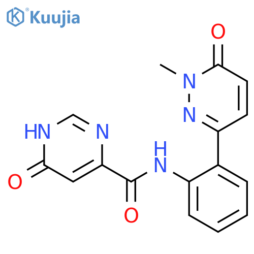 6-hydroxy-N-[2-(1-methyl-6-oxo-1,6-dihydropyridazin-3-yl)phenyl]pyrimidine-4-carboxamide structure