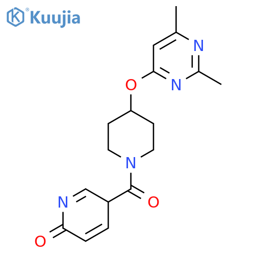 5-{4-(2,6-dimethylpyrimidin-4-yl)oxypiperidine-1-carbonyl}-1,2-dihydropyridin-2-one structure