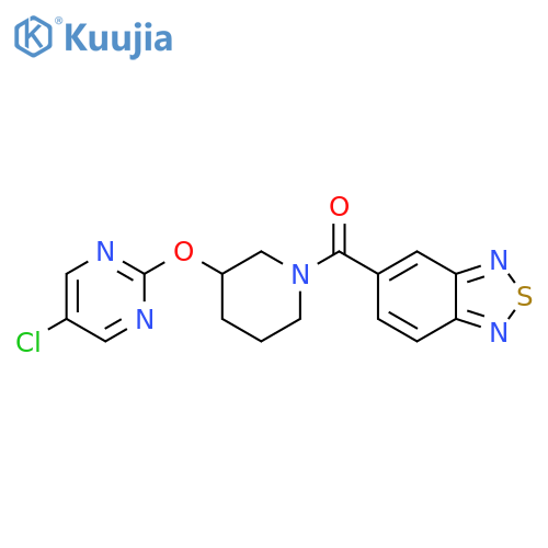 5-{3-(5-chloropyrimidin-2-yl)oxypiperidine-1-carbonyl}-2,1,3-benzothiadiazole structure