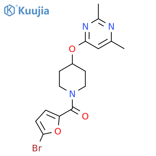 4-{1-(5-bromofuran-2-carbonyl)piperidin-4-yloxy}-2,6-dimethylpyrimidine structure
