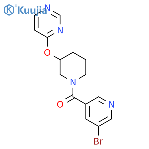 4-{[1-(5-bromopyridine-3-carbonyl)piperidin-3-yl]oxy}pyrimidine structure