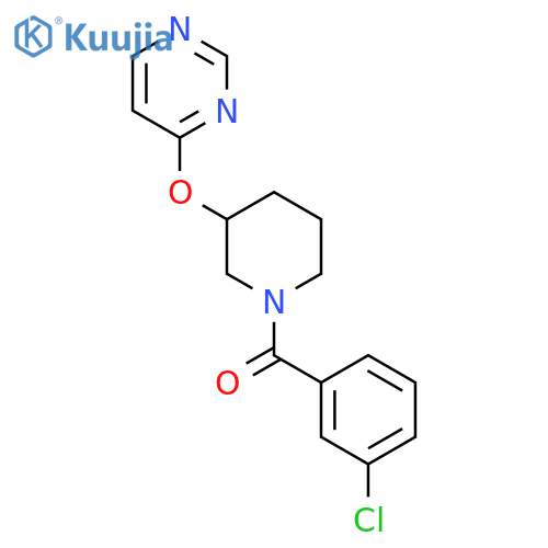 4-{1-(3-chlorobenzoyl)piperidin-3-yloxy}pyrimidine structure