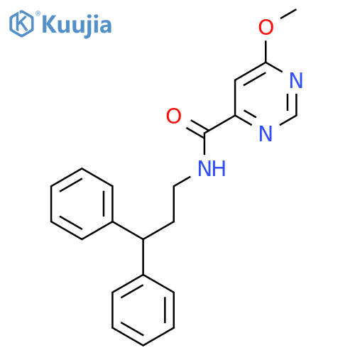 N-(3,3-diphenylpropyl)-6-methoxypyrimidine-4-carboxamide structure